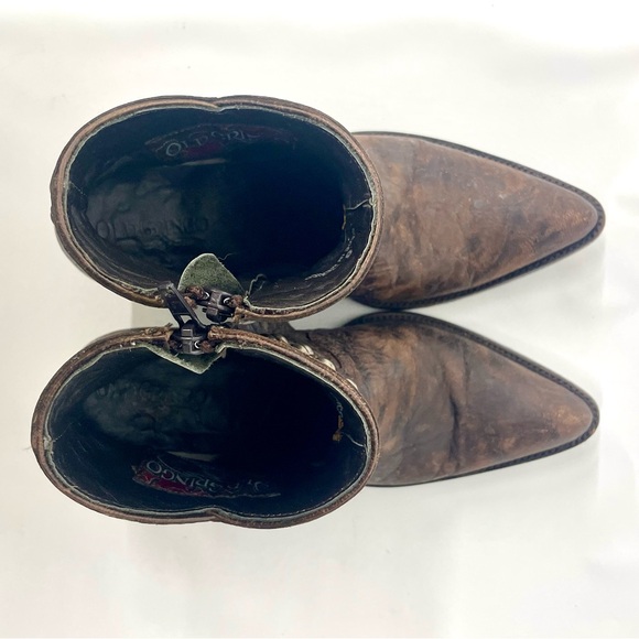 SOLD Old Gringo Women's Mini Belinda 7" Ankle Boots Size 8 B Brown Cowboy Boot - Picture 5 of 7